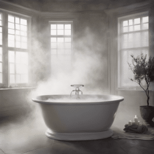 Successful Hot Water System Installation depicted by steaming water in a modern bathtub